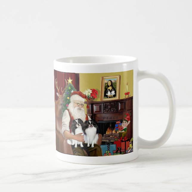 Santa's 2 Japanese Chin Coffee Mug (Right)