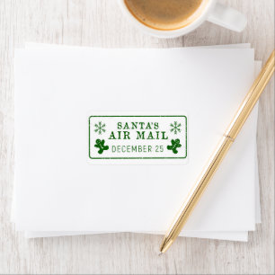 santa's Air Mail Stamp Label