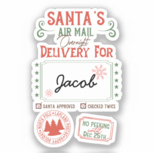 Santa's Airmail Delivery  Personalized Name