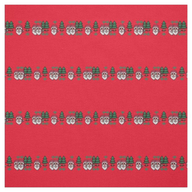 Santas and Christmas Trees Thunder_Cove Fabric (Swatch)