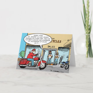 Santa's annual bike trade-in holiday card