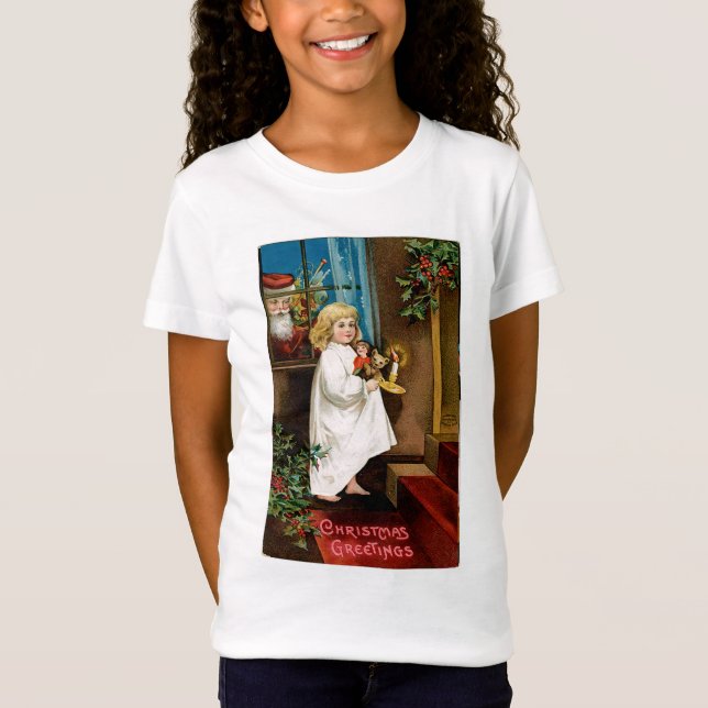 Santa's at the Window T-Shirt (Front)