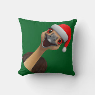 Santa's Aussie Helper - Cute Christmas Emu Cushion