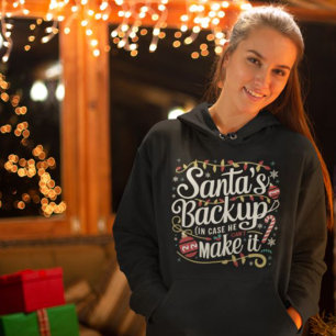 Santa's Backup   Funny Family Christmas Tees