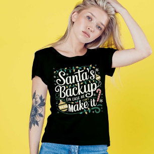 Santa's Backup Funny Family Christmas Tees