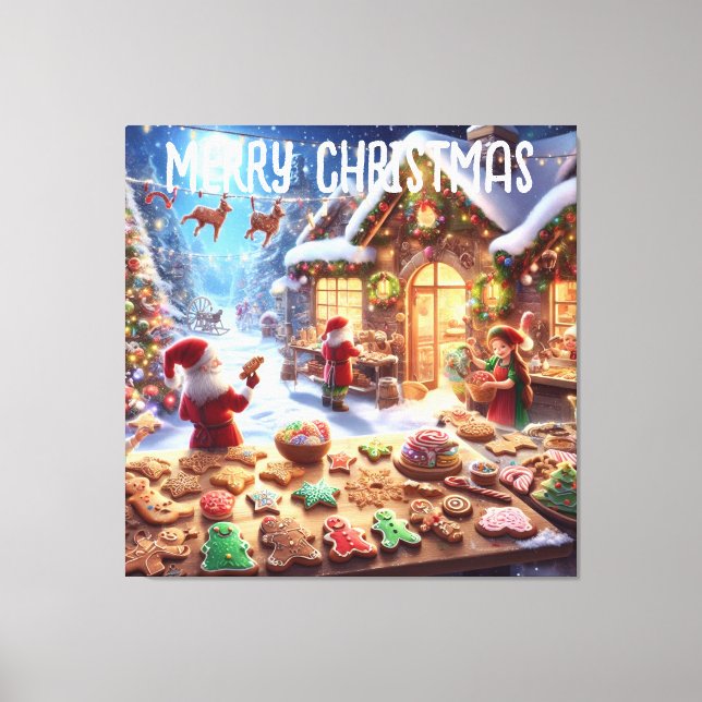 Santa's Bakery Canvas Print (Front)