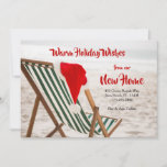 Santa's Beach Chair Moving Announcement<br><div class="desc">Send warm holiday wishes along with your new address with this charming holiday moving announcement. (Christmas photo created by awesomecontent -www.freepik.com). The card is easy to customise with your wording, font, font colour, paper shape and choice of paper type. Not exactly what you're looking for? All our products can be...</div>