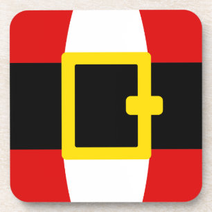 Santa's Belly Belt Christmas Day Design Coaster