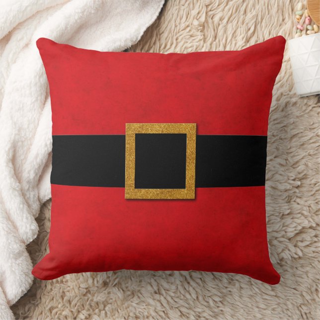 Santa's Belt Buckle Cushion (Blanket)