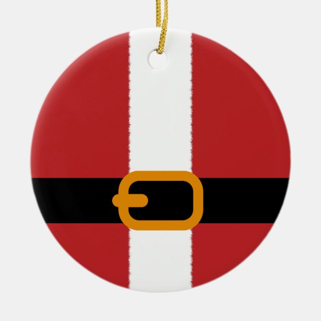 Santa's Belt Ceramic Tree Decoration (Front)