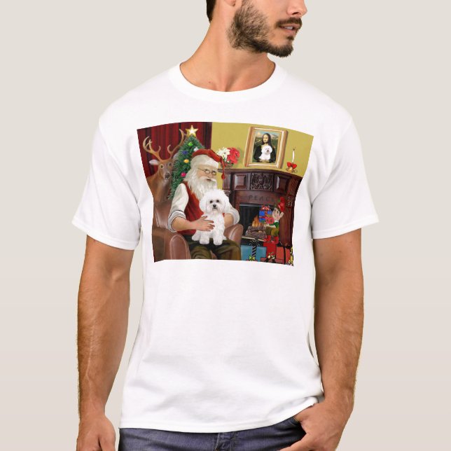 Santa's Bichon Frise #2 T-Shirt (Front)