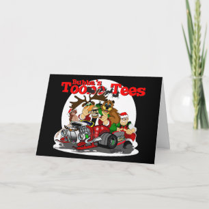 Santa's Biker Helper Bubba Claus Holiday Card