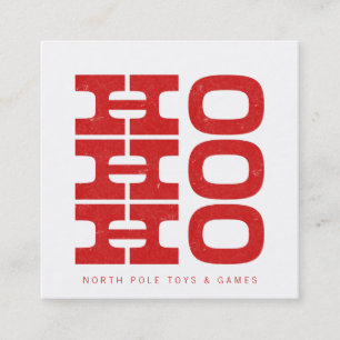Santa's Calling Card Ho Ho Ho (letterpress style)