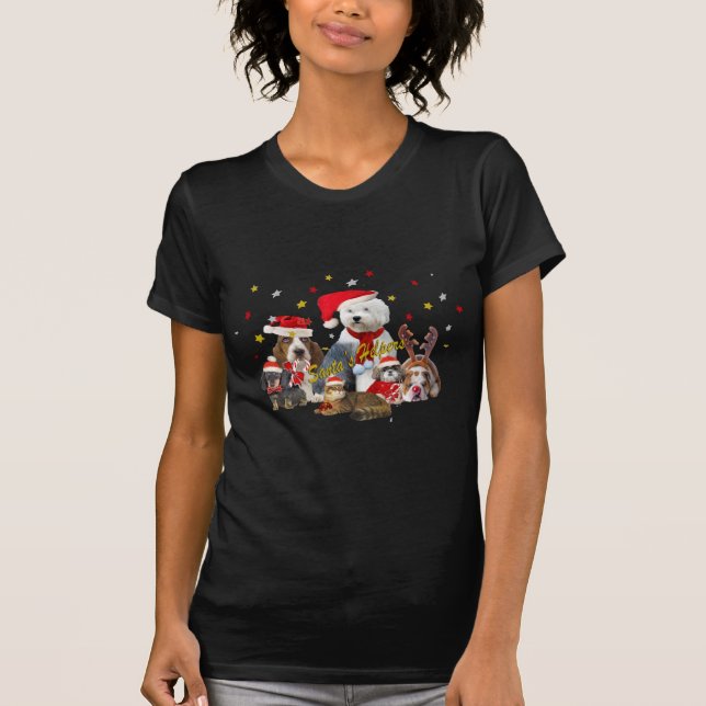 Santa's Canine Helpers T-Shirt (Front)