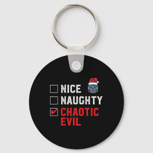 Santa's Chaotic Evil List D20 Tabletop Gamer Funny Key Ring