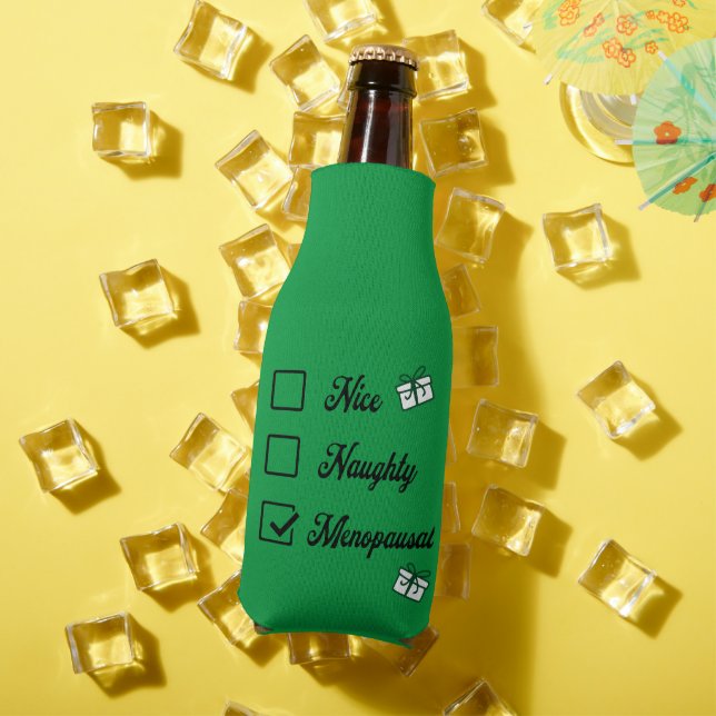 Santa's checklist - nice, naughty, menopausal bottle cooler (In Situ Summer)