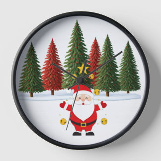 "Santa's Christmas Moment: Unique Clock-Inspired A Clock