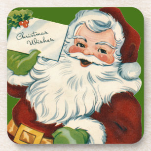 Santa's Christmas Wishes Set of Cork Coasters