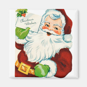 Santa's Christmas Wishes Vintage Magnet