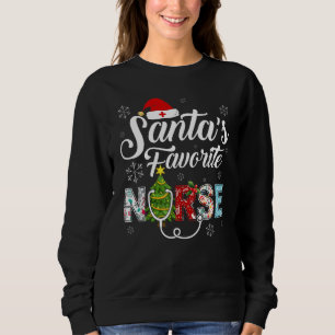 Santa's Claus Favorite Nurse Santa Stethoscope Chr Sweatshirt