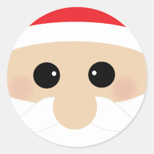 Santa's Closeup Funny Classic Round Sticker