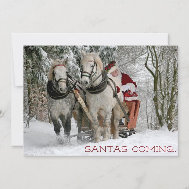 Santas Coming Holiday Card (Front)