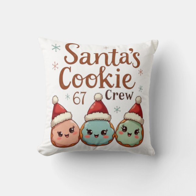 Santa's Cookie 67 Crew Cushion (Front)