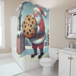 Santa's Cookie - Christmas Shower Curtain