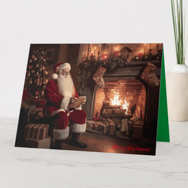 Santa's Cozy Nook Card (Front)