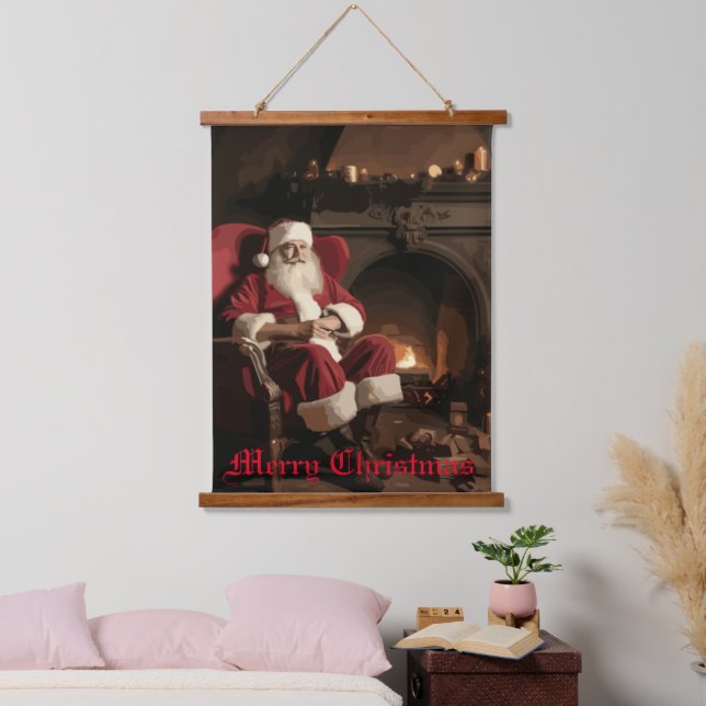 Santa's Cozy Nook Hanging Tapestry (Bedroom)