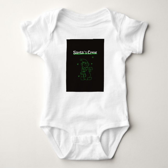 Santa's Crew Baby Bodysuit (Front)