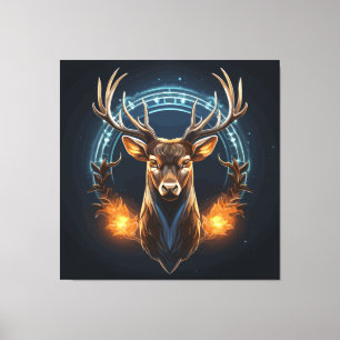 Santa's Crew Stretched Canvas Print