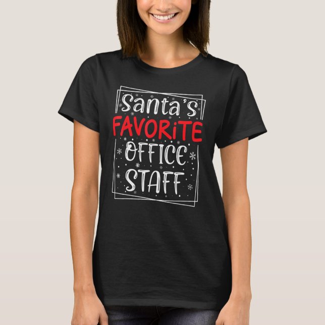 Santas Cute Favourite Office Staff Postal Mail Car T-Shirt (Front)