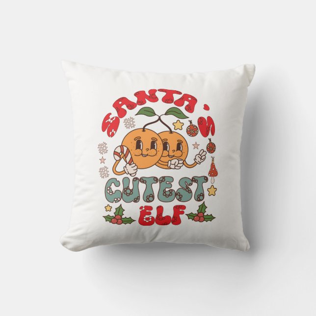 Santa's Cutest Elf Sublimation-80881 Cushion (Front)