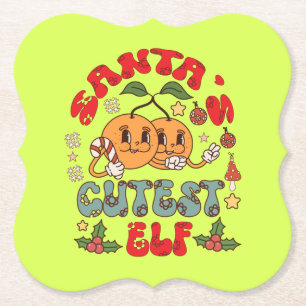 Santa's Cutest Elf Sublimation-80881 Paper Coaster