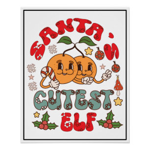Santa's Cutest Elf Sublimation-80881 Poster