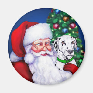 Santa's Dalmatian at Christmas Magnet