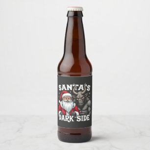 Santa's Dark Side Christmas Evil Krampus Beer Bottle Label