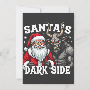 Santa's Dark Side Christmas Evil Krampus Thank You Card