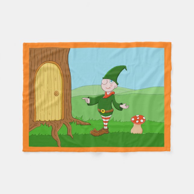 Santa's Elf Fleece Blanket (Front (Horizontal))