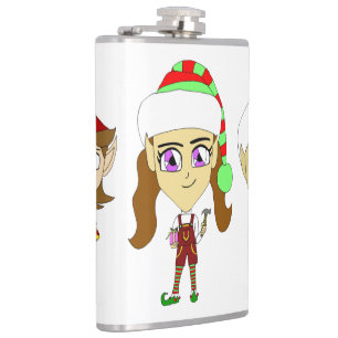 Santas elves hip flask