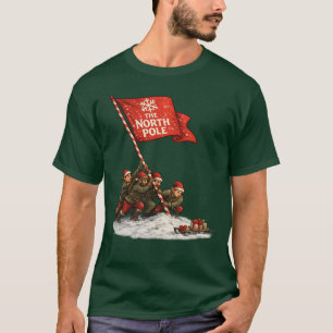 Santa's Elves Plant the North Pole Flag - Iwo Jima T-Shirt