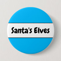 SANTA'S ELVES Sky Blue White Christmas Stripes