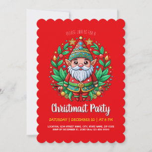 Santa's Enchanted Elf Christmas Party Invitation