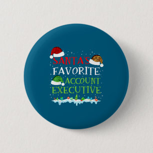 Santa's Favorite Account Executive Fun Christmas 6 Cm Round Badge