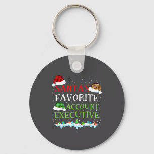 Santa's Favorite Account Executive Fun Christmas Key Ring