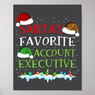 Santa's Favorite Account Executive Fun Christmas  Poster