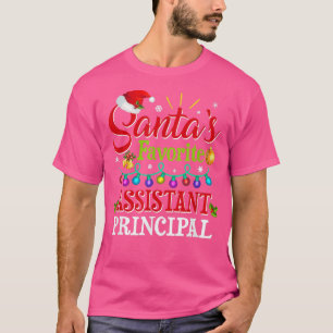Santa's Favorite Assistant Principal Christmas Lig T-Shirt