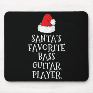 Santa's Favorite B Guitar Player Christmas Funny H Mouse Pad