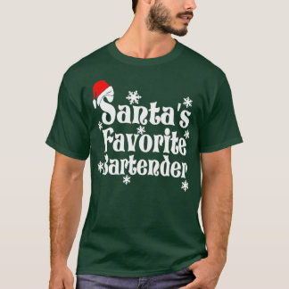 Santas Favorite Bartender Christmas 2 T-Shirt